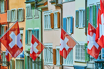 Image showing Flags of Switzerland