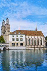 Image showing Towers of Grossmunster and Wasserkirche