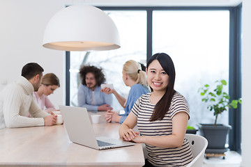 Image showing Startup Business Team At A Meeting at modern office building