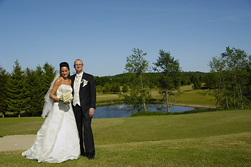 Image showing Wedding bride and groom