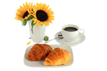 Image showing Breakfast ? Croissants and Coffee. 