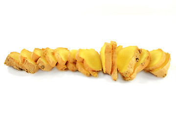 Image showing Sliced Organic Ginger Root 