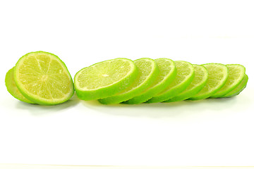 Image showing Sliced Organic Lime. 