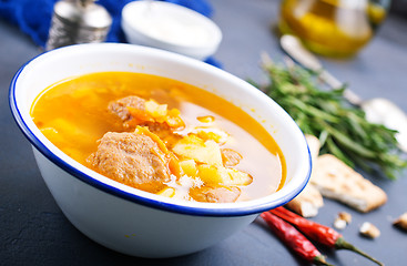 Image showing Soup in bowl