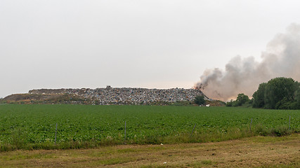 Image showing Garbage Smoke Fire