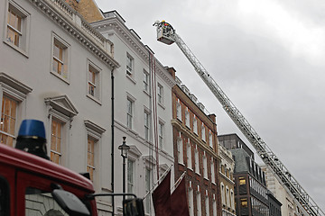 Image showing Firefighters Aerial Ladder