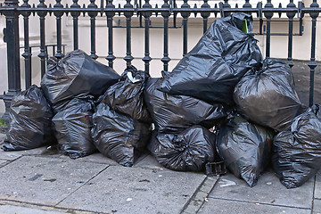 Image showing Black Bags Trash