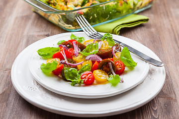 Image showing Tomato salad with fresh onion