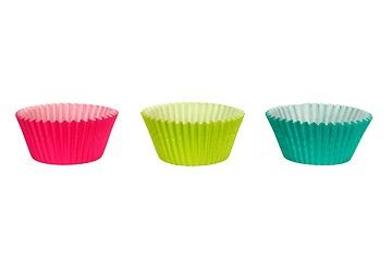 Image showing Muffin cups on white