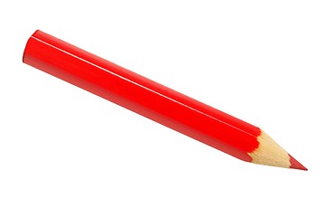 Image showing Red pencil on white