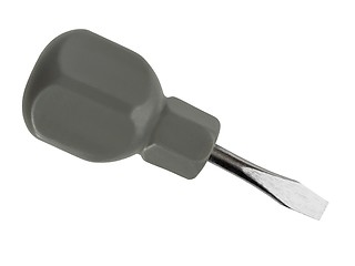 Image showing Short screwdriver on white