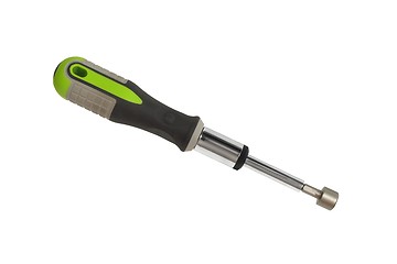 Image showing Modern screwdriver on white