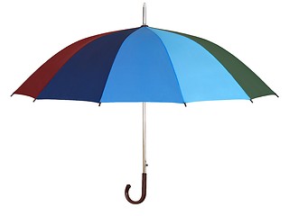 Image showing Rainbow umbrella on white