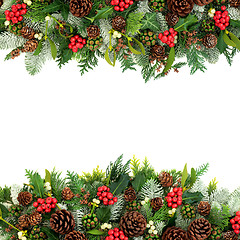 Image showing Christmas and Winter Background Border