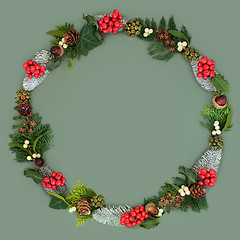 Image showing Natural Winter Wreath