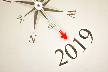 Image showing Compass New Year 2019