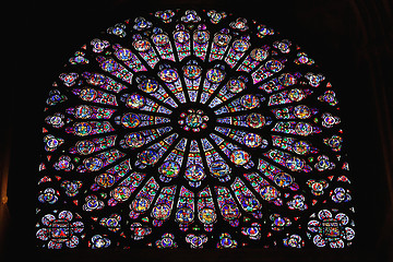 Image showing North Rose Window Notre Dame