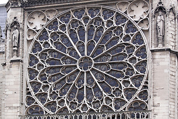 Image showing South Rose Window Notre Dame