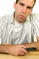 Image showing Man Watching Television