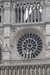 Image showing West Rose Window Notre Dame