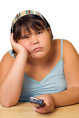 Image showing Girl Watching Television