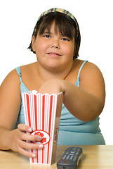 Image showing Girl Watching Movie