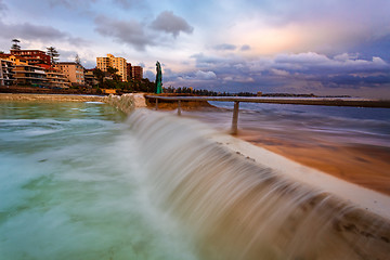 Image showing Overflows at Fairy Bower ocean rock pool