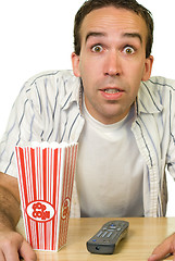 Image showing Man Watching Good Movie