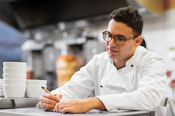 Image showing chef at kebab shop or fast food restaurant