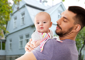 Image showing father with little baby daughter