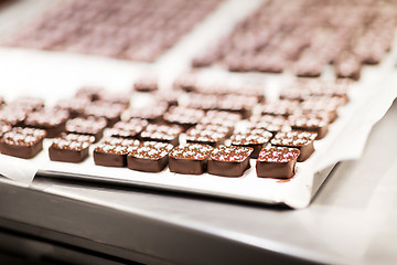 Image showing chocolate candies at confectionery shop