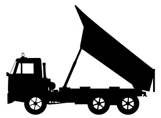 Image showing Tipper dump truck unloading