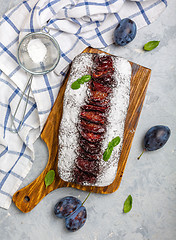 Image showing Homemade plum cake.