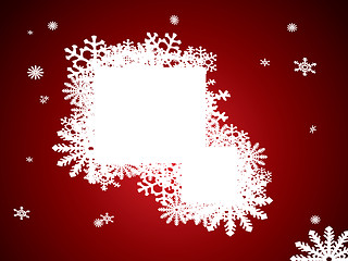 Image showing christmas snow note