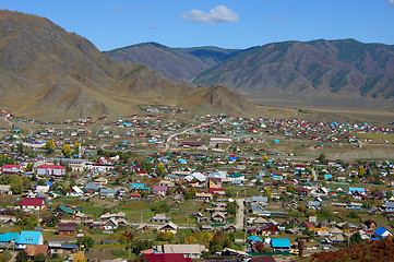 Image showing Small village in mountain daytime type overhand