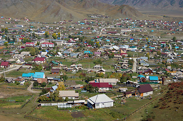 Image showing Landscape small beautiful mountain own type overhand