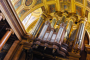 Image showing Pipe organ in Rennes cathedral 