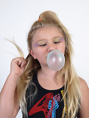 Image showing Blowing a Bubble