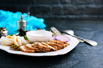 Image showing chicken fillet on plate