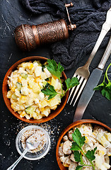 Image showing salad with corn and chicken