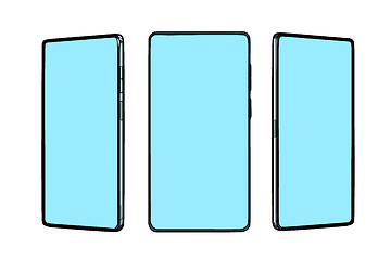 Image showing smartphone screen from different angles mocap template