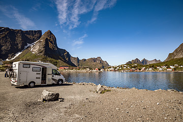 Image showing Family vacation travel RV, holiday trip in motorhome