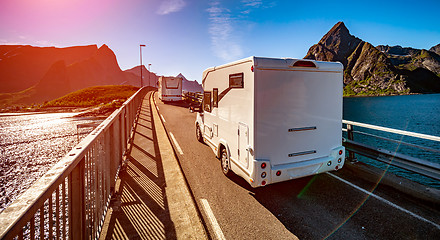 Image showing VR Caravan car travels on the highway.