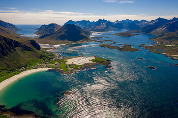 Image showing Beach Lofoten archipelago islands beach