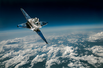 Image showing Space satellite over the planet earth