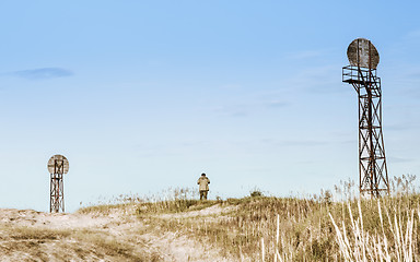 Image showing Marine Nautical Navigation Marks On The Shore