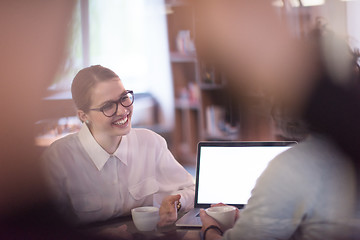 Image showing startup Business team Working With laptop in creative office