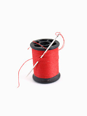 Image showing Red Thread and Needle