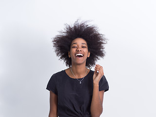 Image showing black woman isolated on a white background