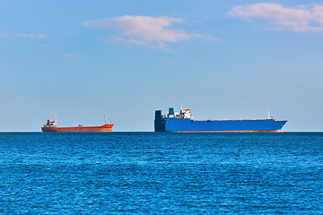 Image showing Cargo Ships at Anchorage